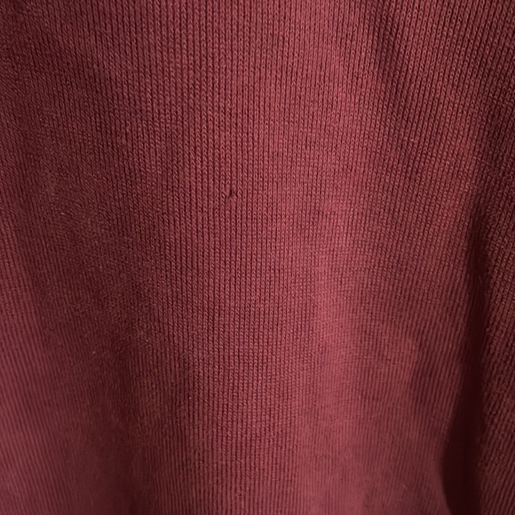 Tommy Hilfiger Mens 1/4 Zip Large rustic burgundy fall basic sweater pullover - Picture 4 of 4